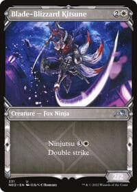 Blade-Blizzard Kitsune (Showcase) - Kamigawa: Neon Dynasty - Magic: The Gathering card
