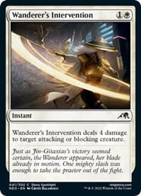 Wanderer's Intervention - Kamigawa: Neon Dynasty - Magic: The Gathering card
