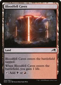 Bloodfell Caves - Kamigawa: Neon Dynasty - Magic: The Gathering card