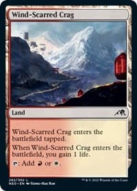 Wind-Scarred Crag - Kamigawa: Neon Dynasty - Magic: The Gathering card