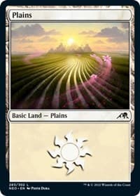 Plains (283) - Kamigawa: Neon Dynasty - Magic: The Gathering card