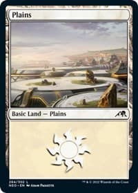 Plains (284) - Kamigawa: Neon Dynasty - Magic: The Gathering card