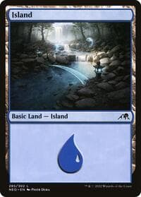 Island (285) - Kamigawa: Neon Dynasty - Magic: The Gathering card