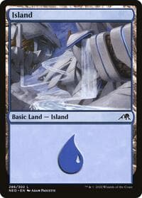 Island (286) - Kamigawa: Neon Dynasty - Magic: The Gathering card