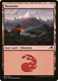 Mountain (289) - Kamigawa: Neon Dynasty - Magic: The Gathering card