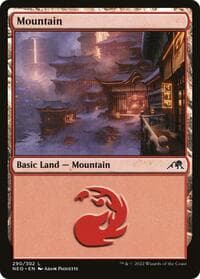 Mountain (290) - Kamigawa: Neon Dynasty - Magic: The Gathering card