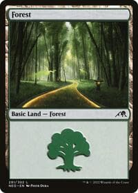 Forest (291) - Kamigawa: Neon Dynasty - Magic: The Gathering card
