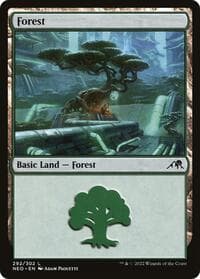 Forest (292) - Kamigawa: Neon Dynasty - Magic: The Gathering card