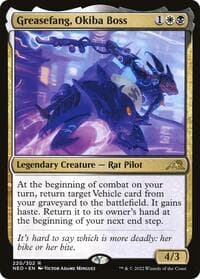 Greasefang, Okiba Boss - Kamigawa: Neon Dynasty - Magic: The Gathering card