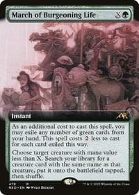 March of Burgeoning Life (Extended Art) - Kamigawa: Neon Dynasty - Magic: The Gathering card