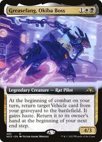 Greasefang, Okiba Boss (Extended Art) - Kamigawa: Neon Dynasty - Magic: The Gathering card