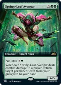 Spring-Leaf Avenger (Extended Art) - Kamigawa: Neon Dynasty - Magic: The Gathering card