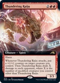 Thundering Raiju (Extended Art) - Kamigawa: Neon Dynasty - Magic: The Gathering card