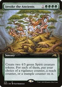 Invoke the Ancients (Extended Art) - Kamigawa: Neon Dynasty - Magic: The Gathering card