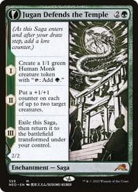 Jugan Defends the Temple (Showcase) - Kamigawa: Neon Dynasty - Magic: The Gathering card