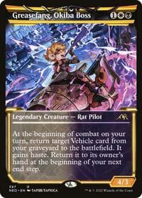 Greasefang, Okiba Boss (Showcase) - Kamigawa: Neon Dynasty - Magic: The Gathering card