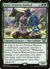 Kosei, Penitent Warlord - Commander: Kamigawa: Neon Dynasty - Magic: The Gathering card