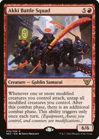 Akki Battle Squad - Commander: Kamigawa: Neon Dynasty - Magic: The Gathering card
