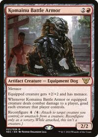 Komainu Battle Armor - Commander: Kamigawa: Neon Dynasty - Magic: The Gathering card