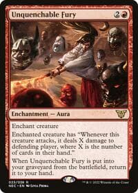 Unquenchable Fury - Commander: Kamigawa: Neon Dynasty - Magic: The Gathering card