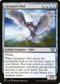 Arcanist's Owl - Commander: Kamigawa: Neon Dynasty - Magic: The Gathering card