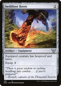 Swiftfoot Boots - Commander: Kamigawa: Neon Dynasty - Magic: The Gathering card