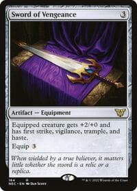 Sword of Vengeance - Commander: Kamigawa: Neon Dynasty - Magic: The Gathering card