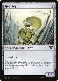 Gold Myr - Commander: Kamigawa: Neon Dynasty - Magic: The Gathering card