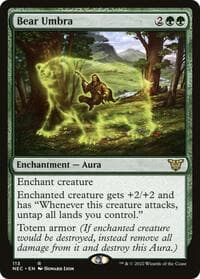 Bear Umbra - Commander: Kamigawa: Neon Dynasty - Magic: The Gathering card