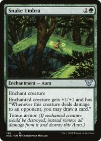 Snake Umbra - Commander: Kamigawa: Neon Dynasty - Magic: The Gathering card