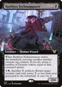 Ruthless Technomancer (Extended Art) - Commander: Kamigawa: Neon Dynasty - Magic: The Gathering card