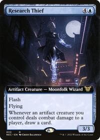 Research Thief (Extended Art) - Commander: Kamigawa: Neon Dynasty - Magic: The Gathering card