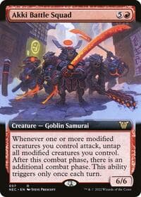 Akki Battle Squad (Extended Art) - Commander: Kamigawa: Neon Dynasty - Magic: The Gathering card