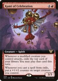Kami of Celebration (Extended Art) - Commander: Kamigawa: Neon Dynasty - Magic: The Gathering card
