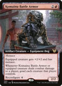Komainu Battle Armor (Extended Art) - Commander: Kamigawa: Neon Dynasty - Magic: The Gathering card