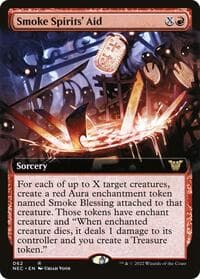 Smoke Spirits' Aid (Extended Art) - Commander: Kamigawa: Neon Dynasty - Magic: The Gathering card