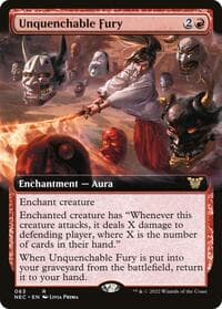 Unquenchable Fury (Extended Art) - Commander: Kamigawa: Neon Dynasty - Magic: The Gathering card
