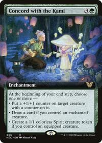 Concord with the Kami (Extended Art) - Commander: Kamigawa: Neon Dynasty - Magic: The Gathering card