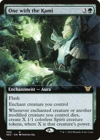 One with the Kami (Extended Art) - Commander: Kamigawa: Neon Dynasty - Magic: The Gathering card