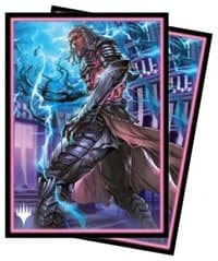 Kamigawa: Neon Dynasty Tezzeret, Betrayer of Flesh (V3) Standard Deck Protector sleeves for Magic (100-Pack) - Ultra Pro Card Sleeves - Card Sleeves card