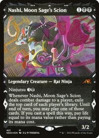 Nashi, Moon Sage's Scion (Showcase) (Foil Etched) - Kamigawa: Neon Dynasty - Magic: The Gathering card
