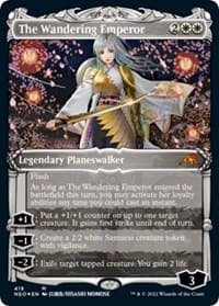 The Wandering Emperor (Showcase) (Foil Etched) - Kamigawa: Neon Dynasty - Magic: The Gathering card