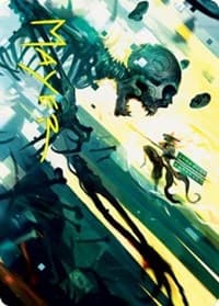 Repel the Vile Art Card (Gold-Stamped Signature) - Art Series: Kamigawa: Neon Dynasty - Magic: The Gathering card
