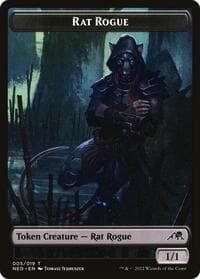 Rat Rogue Token - Kamigawa: Neon Dynasty - Magic: The Gathering card