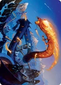 Atsushi, the Blazing Sky Art Card (10/81) - Art Series: Kamigawa: Neon Dynasty - Magic: The Gathering card