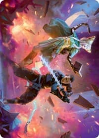 Explosive Entry Art Card - Art Series: Kamigawa: Neon Dynasty - Magic: The Gathering card