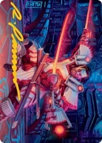 Isshin, Two Heavens as One Art Card (14/81) (Gold-Stamped Signature) - Art Series: Kamigawa: Neon Dynasty - Magic: The Gathering card