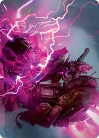 Voltage Surge Art Card - Art Series: Kamigawa: Neon Dynasty - Magic: The Gathering card