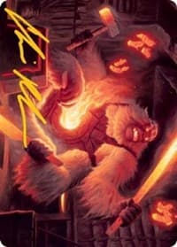 Kami of Industry Art Card (Gold-Stamped Signature) - Art Series: Kamigawa: Neon Dynasty - Magic: The Gathering card