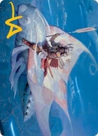 Sky-Blessed Samurai Art Card (Gold-Stamped Signature) - Art Series: Kamigawa: Neon Dynasty - Magic: The Gathering card